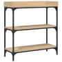 Console table with Sonoma oak shelves 75x30x80 cm by , Side tables - Ref: Foro24-837813, Price: 46,57 €, Discount: %