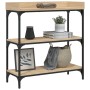 Console table with Sonoma oak shelves 75x30x80 cm by , Side tables - Ref: Foro24-837813, Price: 46,57 €, Discount: %