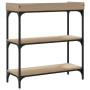 Console table with Sonoma oak shelves 75x30x80 cm by , Side tables - Ref: Foro24-837813, Price: 46,57 €, Discount: %