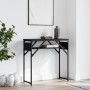 Console table with black engineered wood shelf 75x30x75 cm by , Side tables - Ref: Foro24-837797, Price: 36,48 €, Discount: %