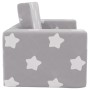 Sofá de niños de 2 plazas felpa suave gris claro con estrellas de , Mobiliario para bebés y niños pequeños - Ref: Foro24-3570...