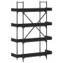 Librería de 4 estantes madera ingeniería negro 100x33x145,5 cm de , Librerías y estanterías - Ref: Foro24-837692, Precio: 83,...