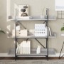 Bookcase with 3 shelves in Sonoma grey wood, 100x33x108.5 cm by , Bookcases and shelves - Ref: Foro24-837690, Price: 63,83 €,...