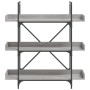 Bookcase with 3 shelves in Sonoma grey wood, 100x33x108.5 cm by , Bookcases and shelves - Ref: Foro24-837690, Price: 63,83 €,...