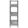 Bookcase with 3 shelves in Sonoma grey wood, 100x33x108.5 cm by , Bookcases and shelves - Ref: Foro24-837690, Price: 63,83 €,...