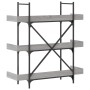 Bookcase with 3 shelves in Sonoma grey wood, 100x33x108.5 cm by , Bookcases and shelves - Ref: Foro24-837690, Price: 63,83 €,...