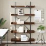 Bookshelf with 5 brown engineered wood shelves, measuring 100x33x180.5 cm. by , Bookcases and shelves - Ref: Foro24-837701, P...