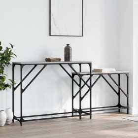 Stackable console tables, set of 2, engineered wood, Sonoma gray. by , Side tables - Ref: Foro24-837805, Price: 50,61 €, Disc...