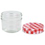 Glass jam jars white and red lid 24 pcs 110 ml by vidaXL, honey jars - Ref: Foro24-50789, Price: 38,12 €, Discount: %