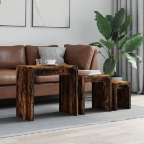 Stapelbare Couchtische 3 Stk. Eiche geräuchertes Holz von , Couchtisch - Ref: Foro24-837824, Preis: 64,49 €, Rabatt: %