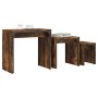 Stackable coffee tables, set of 3, engineered wood in smoked oak. by , Coffee table - Ref: Foro24-837824, Price: 46,40 €, Dis...