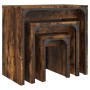 Stackable coffee tables, set of 3, engineered wood in smoked oak. by , Coffee table - Ref: Foro24-837824, Price: 46,40 €, Dis...