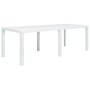 Mesa de jardín aspecto de ratán plástico blanca 220x90x72 cm de vidaXL, Mesas de jardín - Ref: Foro24-45607, Precio: 208,12 €...