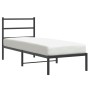 Bed frame with black metal headboard 75x190 cm by , Beds and slatted bases - Ref: Foro24-355355, Price: 61,44 €, Discount: %