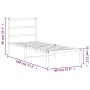 Bed frame with black metal headboard 75x190 cm by , Beds and slatted bases - Ref: Foro24-355355, Price: 61,44 €, Discount: %