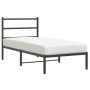 Estructura de cama con cabecero metal negro 90x190 cm de , Camas y somieres - Ref: Foro24-355357, Precio: 61,14 €, Descuento: %