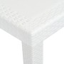 Mesa de jardín aspecto de ratán plástico blanca 220x90x72 cm de vidaXL, Mesas de jardín - Ref: Foro24-45607, Precio: 208,12 €...