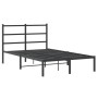 Bettgestell mit schwarzem Metallkopfteil 120x190 cm von , Betten und Lattenroste - Ref: Foro24-355362, Preis: 82,69 €, Rabatt: %