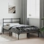 Estructura de cama con cabecero metal negro 120x190 cm de , Camas y somieres - Ref: Foro24-355362, Precio: 92,48 €, Descuento: %