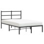 Estructura de cama con cabecero metal negro 120x190 cm de , Camas y somieres - Ref: Foro24-355362, Precio: 92,48 €, Descuento: %