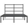 Bettgestell mit schwarzem Metallkopfteil 120x190 cm von , Betten und Lattenroste - Ref: Foro24-355362, Preis: 82,69 €, Rabatt: %