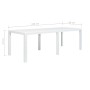 Mesa de jardín aspecto de ratán plástico blanca 220x90x72 cm de vidaXL, Mesas de jardín - Ref: Foro24-45607, Precio: 208,12 €...