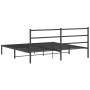 Bed frame with black metal headboard 180x200 cm by , Beds and slatted bases - Ref: Foro24-355369, Price: 102,68 €, Discount: %