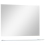 Espejo de pared con estante de vidrio templado 80x60 cm de vidaXL, Espejos - Ref: Foro24-249442, Precio: 42,28 €, Descuento: %