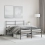 Estructura de cama con cabecero y estribo metal negro 140x190cm de , Camas y somieres - Ref: Foro24-355383, Precio: 96,99 €, ...