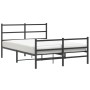 Estructura de cama con cabecero y estribo metal negro 140x190cm de , Camas y somieres - Ref: Foro24-355383, Precio: 96,99 €, ...