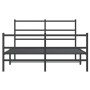 Estructura de cama con cabecero y estribo metal negro 140x190cm de , Camas y somieres - Ref: Foro24-355383, Precio: 96,99 €, ...