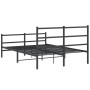 Estructura de cama con cabecero y estribo metal negro 140x190cm de , Camas y somieres - Ref: Foro24-355383, Precio: 96,99 €, ...