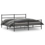 Estructura de cama con cabecero y estribo metal negro 183x213cm de , Camas y somieres - Ref: Foro24-355388, Precio: 110,58 €,...