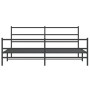 Estructura de cama con cabecero y estribo metal negro 183x213cm de , Camas y somieres - Ref: Foro24-355388, Precio: 110,58 €,...