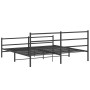 Estructura de cama con cabecero y estribo metal negro 183x213cm de , Camas y somieres - Ref: Foro24-355388, Precio: 110,58 €,...