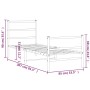 Estructura de cama con cabecero y estribo metal negro 80x200 cm de , Camas y somieres - Ref: Foro24-355374, Precio: 61,59 €, ...