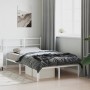 Estructura de cama de metal con cabecero blanca 120x190 cm de , Camas y somieres - Ref: Foro24-355411, Precio: 82,03 €, Descu...