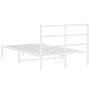 Estructura de cama de metal con cabecero blanca 120x190 cm de , Camas y somieres - Ref: Foro24-355411, Precio: 82,03 €, Descu...