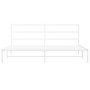 Metal bed frame with white headboard 180x200 cm by , Beds and slatted bases - Ref: Foro24-355418, Price: 98,99 €, Discount: %