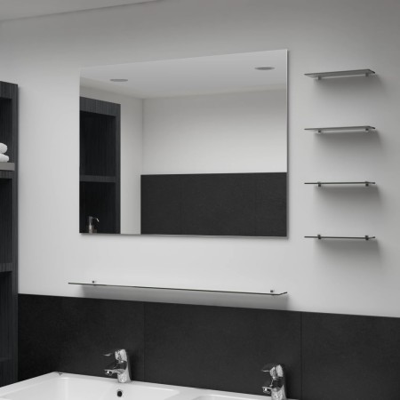 Wall mirror with 5 silver shelves 80x60 cm by , Mirrors - Ref: Foro24-326251, Price: 50,09 €, Discount: %