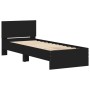 Black engineered wood bed with headboard 90x190 cm by , Beds and slatted bases - Ref: Foro24-838653, Price: 80,17 €, Discount: %