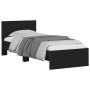 Black engineered wood bed with headboard 90x190 cm by , Beds and slatted bases - Ref: Foro24-838653, Price: 80,17 €, Discount: %