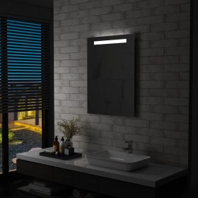 Espejo de pared de baño con LED 60x80 cm de vidaXL, Espejos - Ref: Foro24-144709, Precio: 63,33 €, Descuento: %