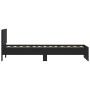 Cama con cabecero madera de ingeniería negra 90x190 cm de , Camas y somieres - Ref: Foro24-838653, Precio: 80,17 €, Descuento: %