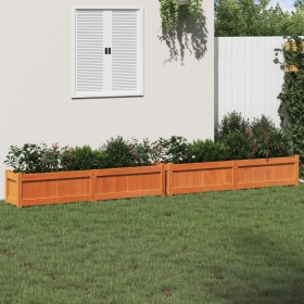 Outdoor planters 2 units solid pine wood brown wax by , Pots and planters - Ref: Foro24-837479, Price: 121,18 €, Discount: %