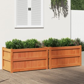 Outdoor planters 2 units solid pine wood brown wax by , Pots and planters - Ref: Foro24-837464, Price: 133,54 €, Discount: %