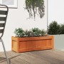 Outdoor planter made of solid pine wood, brown wax finish, 90x31x31 cm. by , Pots and planters - Ref: Foro24-837453, Price: 4...