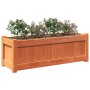 Outdoor planter made of solid pine wood, brown wax finish, 90x31x31 cm. by , Pots and planters - Ref: Foro24-837453, Price: 4...