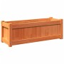 Outdoor planter made of solid pine wood, brown wax finish, 90x31x31 cm. by , Pots and planters - Ref: Foro24-837453, Price: 4...