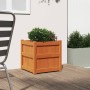 Outdoor planter made of solid pine wood, brown wax finish, 50x50x50 cm. by , Pots and planters - Ref: Foro24-837418, Price: 5...